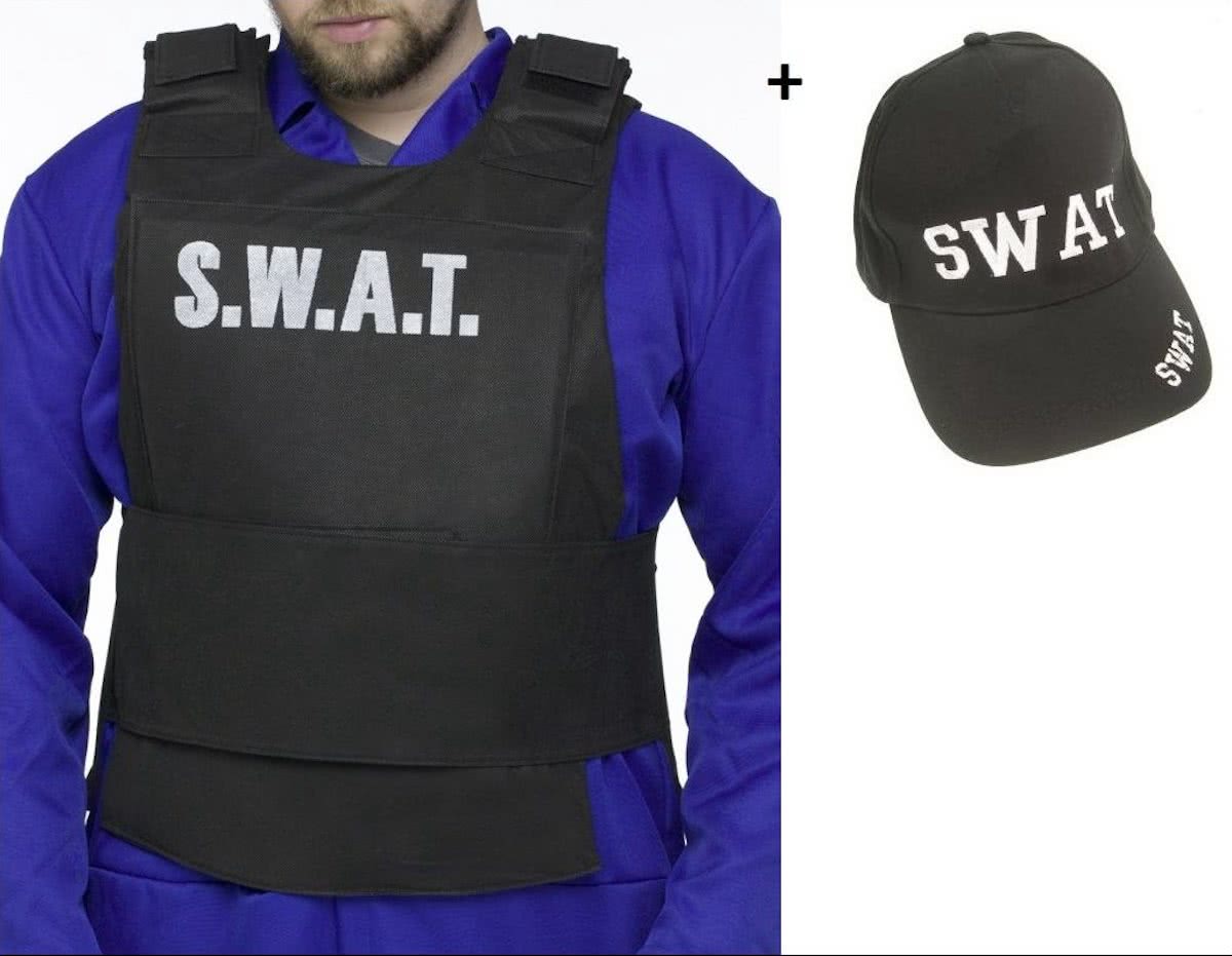 Kogelvrij vest SWAT en pet SWAT