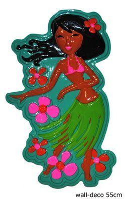 Wanddeco Hulagirl 55cm