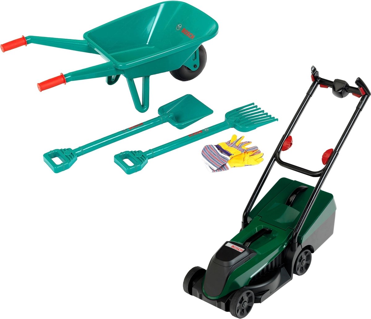 Bosch 2-delige set 4-delige tuinset + Rotak grasmaaier