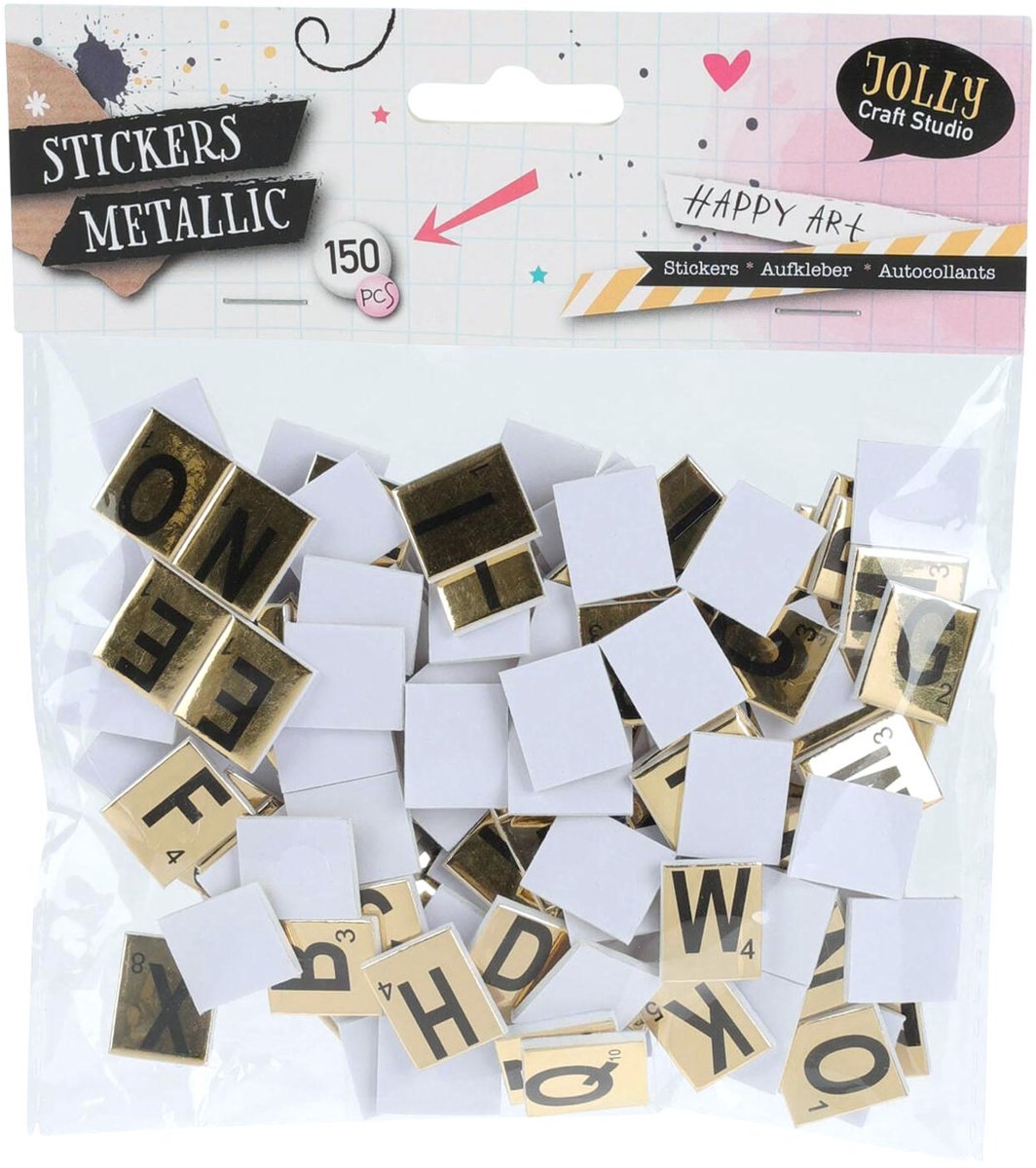 Stickers EVA Metallic Letters, 150dlg.