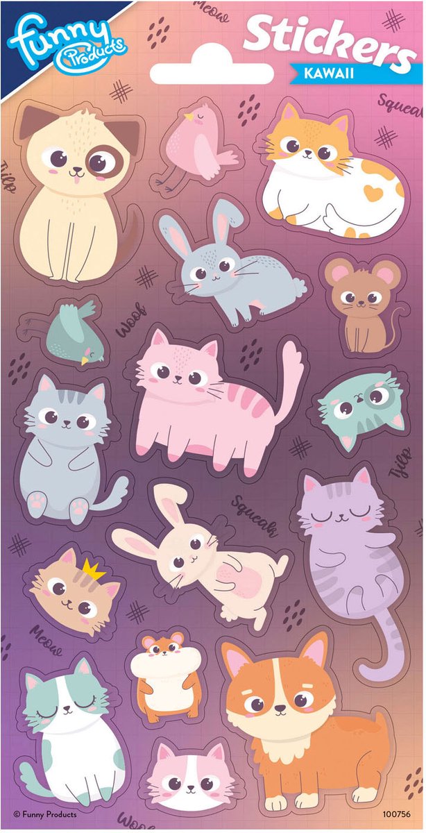 Stickervel Animals Kawaii