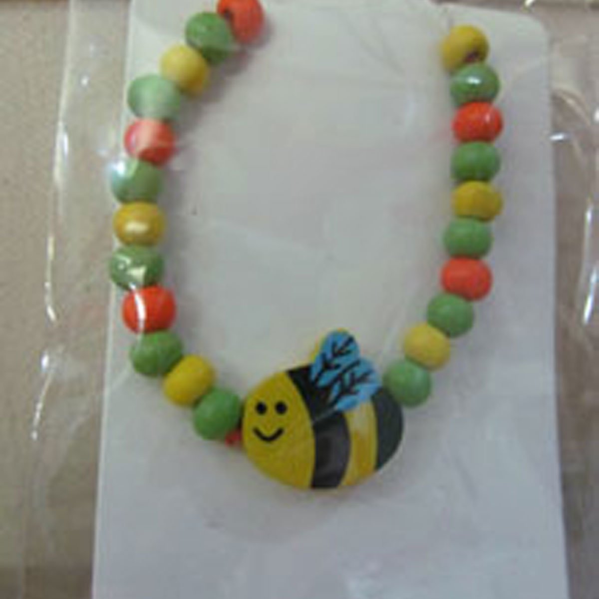 Thimble Toys houten kralenarmband bijtje