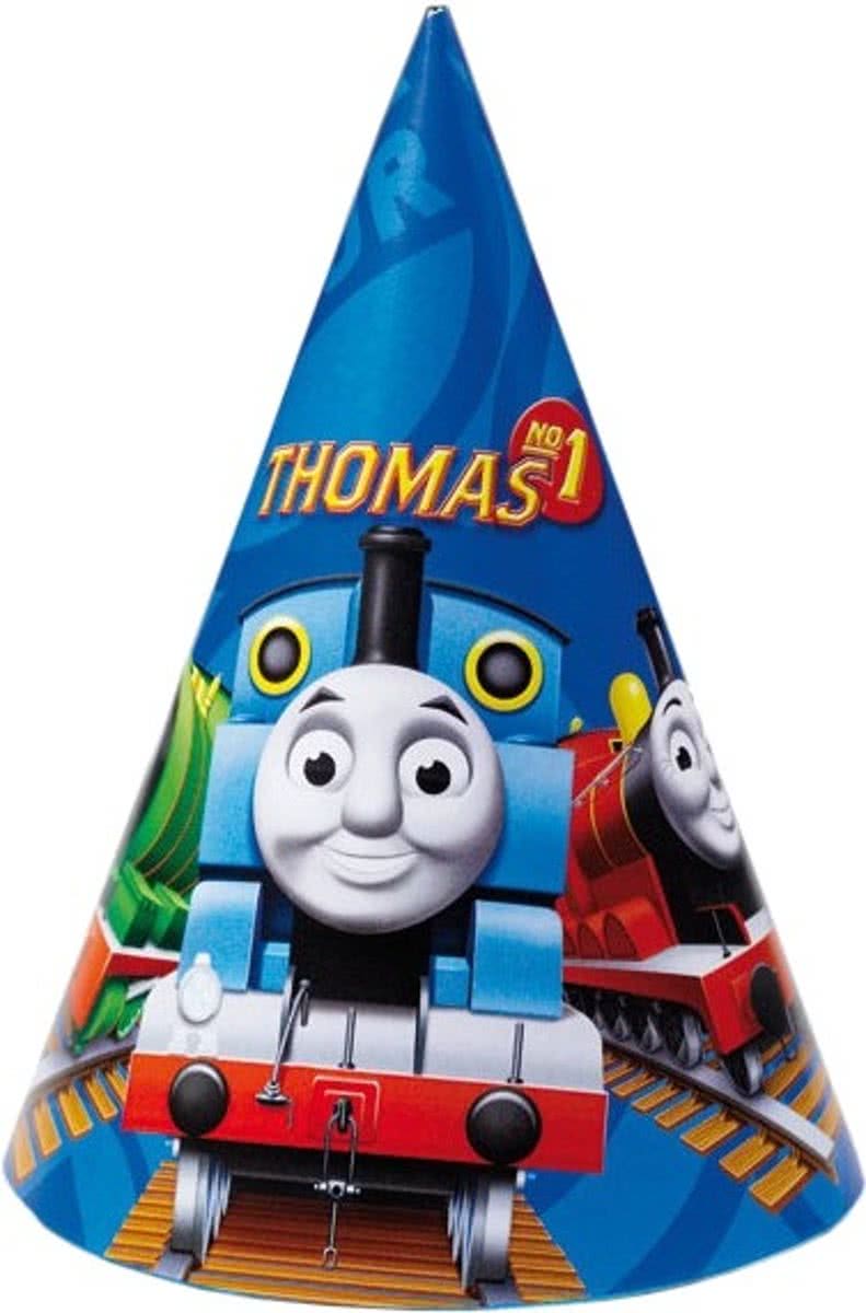 Thomas De Trein Feesthoedjes Blauw 6 Stuks