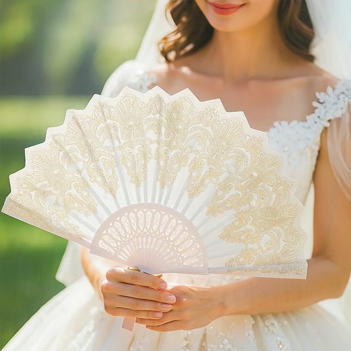 Bruiloft - Bruid - waaier - Vrijgezellenfeest - Bruiloftsfeest - Ceremonie - Kousenband