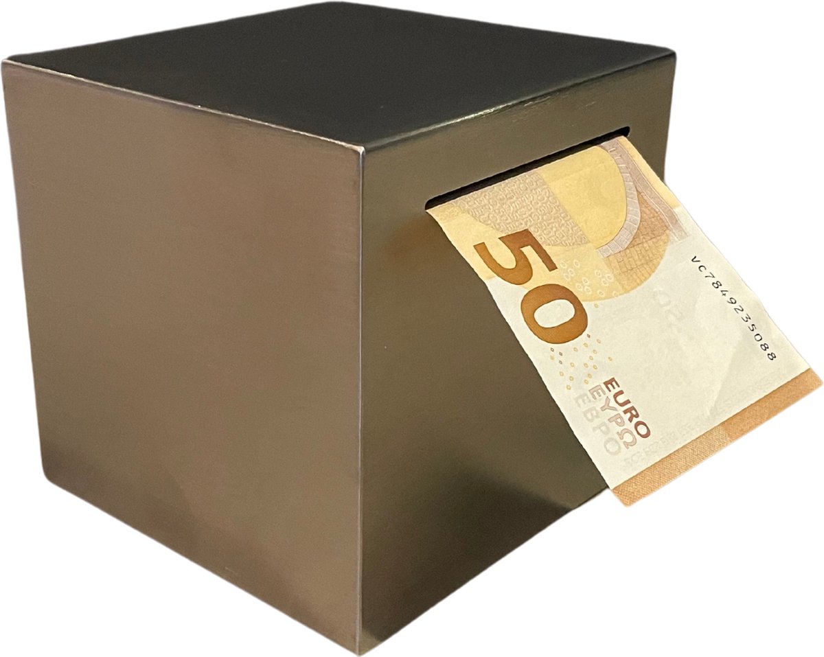 Thuiser Spaarpot - Voor Munten & Briefgeld - Volwassenen - Zilver