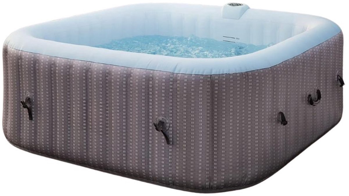   – Opblaas Jacuzzi – Jacuzzi – Lazy Z Spa – Voor 6 Personen – 185 x 185 x 65cm – Bruin