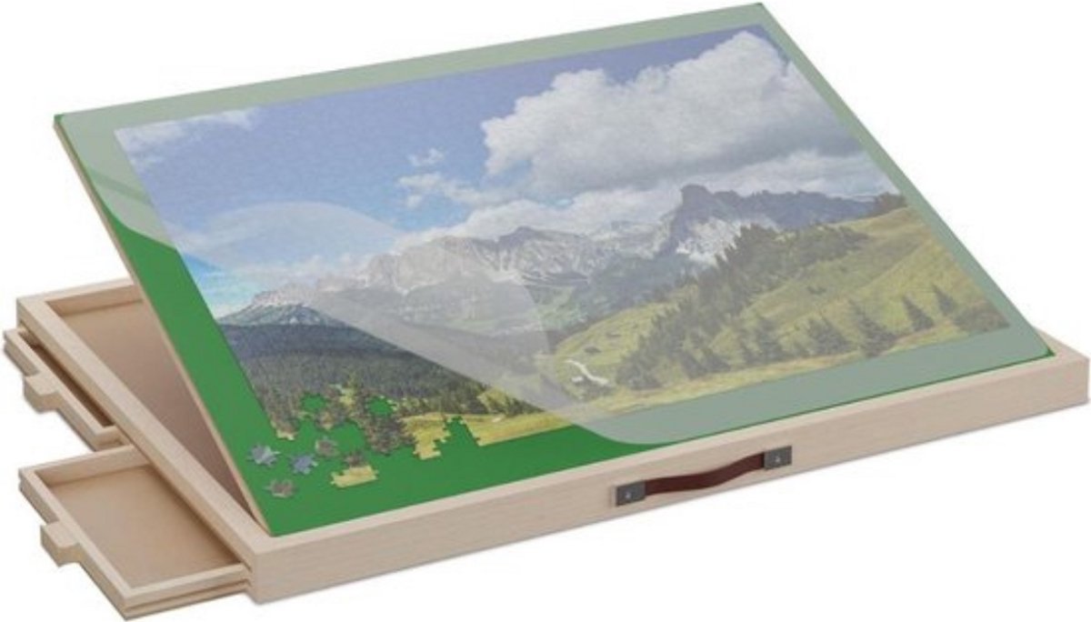 Thuys – Puzzelbord – Met Opbergsysteem – Puzzelplank – Puzzelmat – Inklapbaar – 1000 Stuks – 4 x 57 x 81 cm – Groen