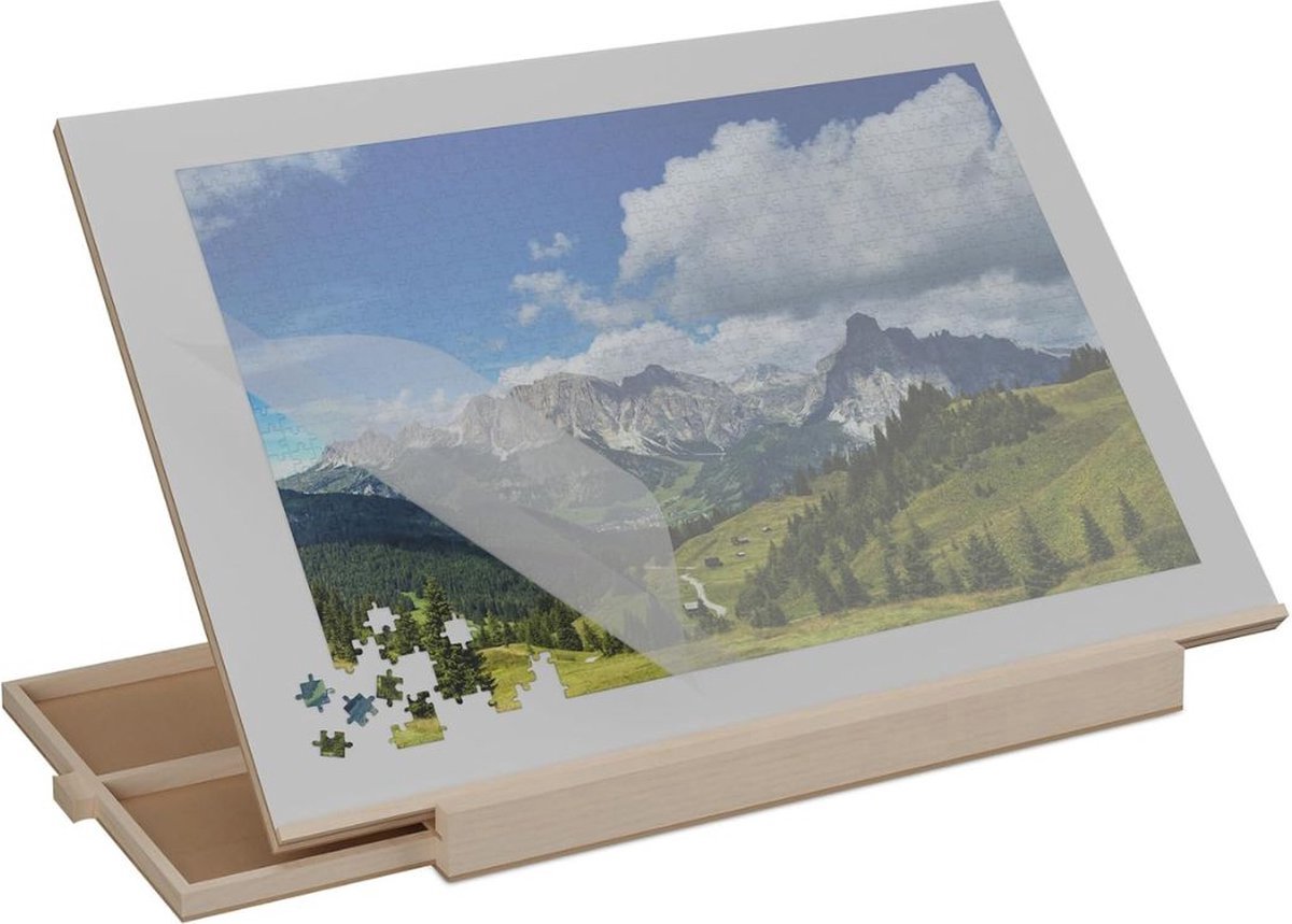   – Puzzelbord – Met Opbergsysteem – Puzzelplank – Puzzelmay – 1000 Stuks – 7 x 56 x 79cm – Natuurlijk