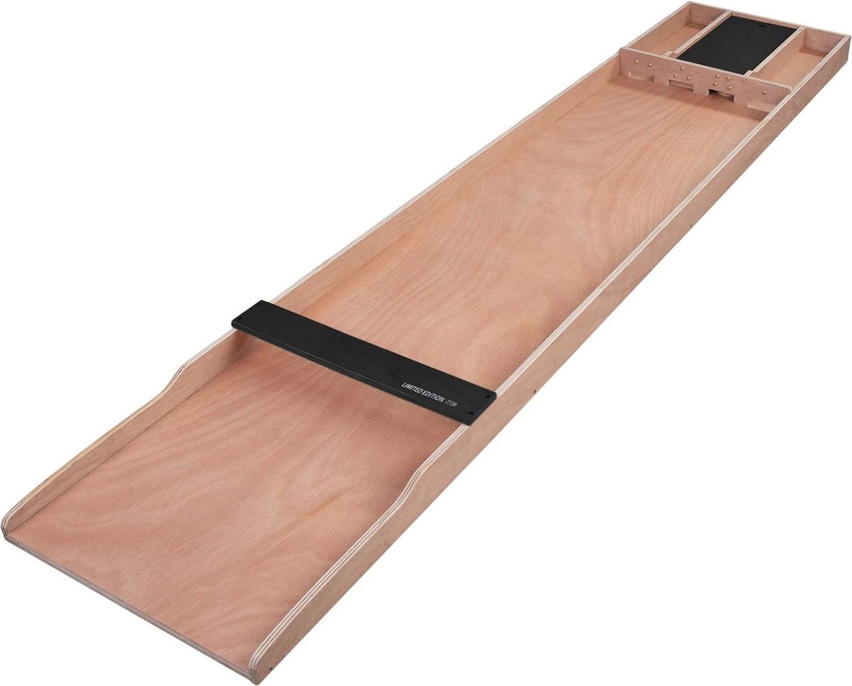   200 cm - Wedstrijdsjoelbak - Inclusief 30 Sjoelstenen - Zwart - Limited Edition