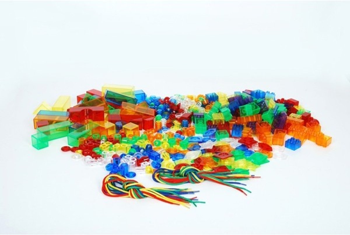 Gekleurde doorzichtige vormen - Set van 634