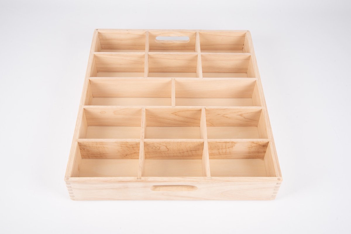 TickiT Houten Sorteren dienblad - 14-VOUDIG