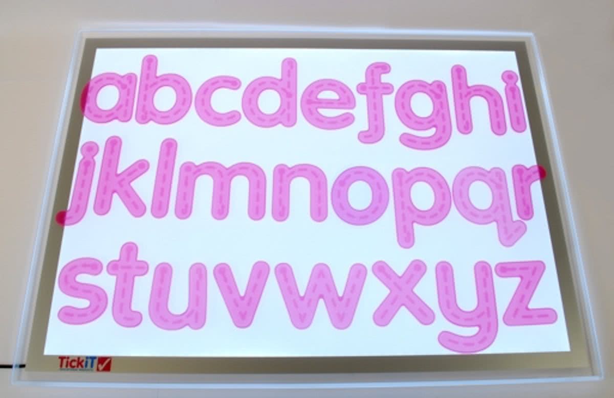 Siliconen alfabet - roze