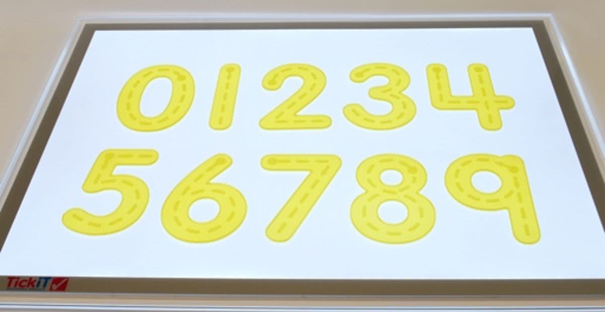 Siliconen cijfers - geel