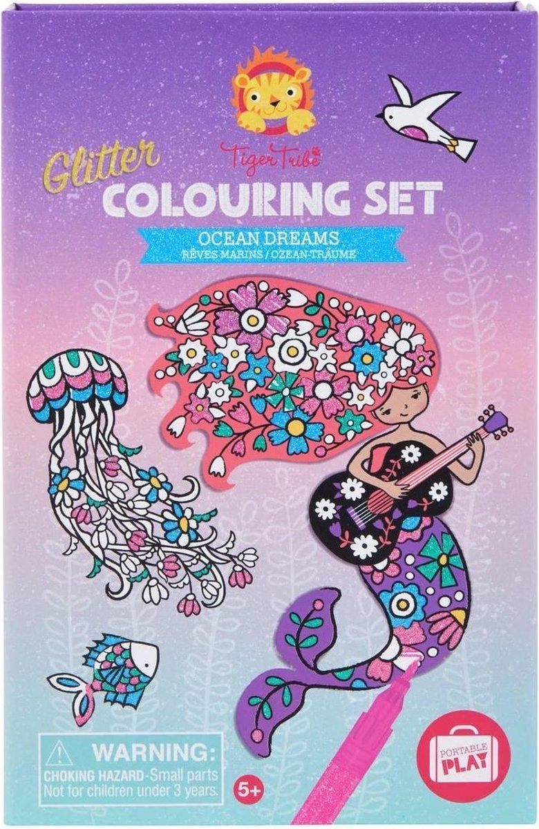 Tiger Tribe Glitter Colouring Sets/Ocean Dreams