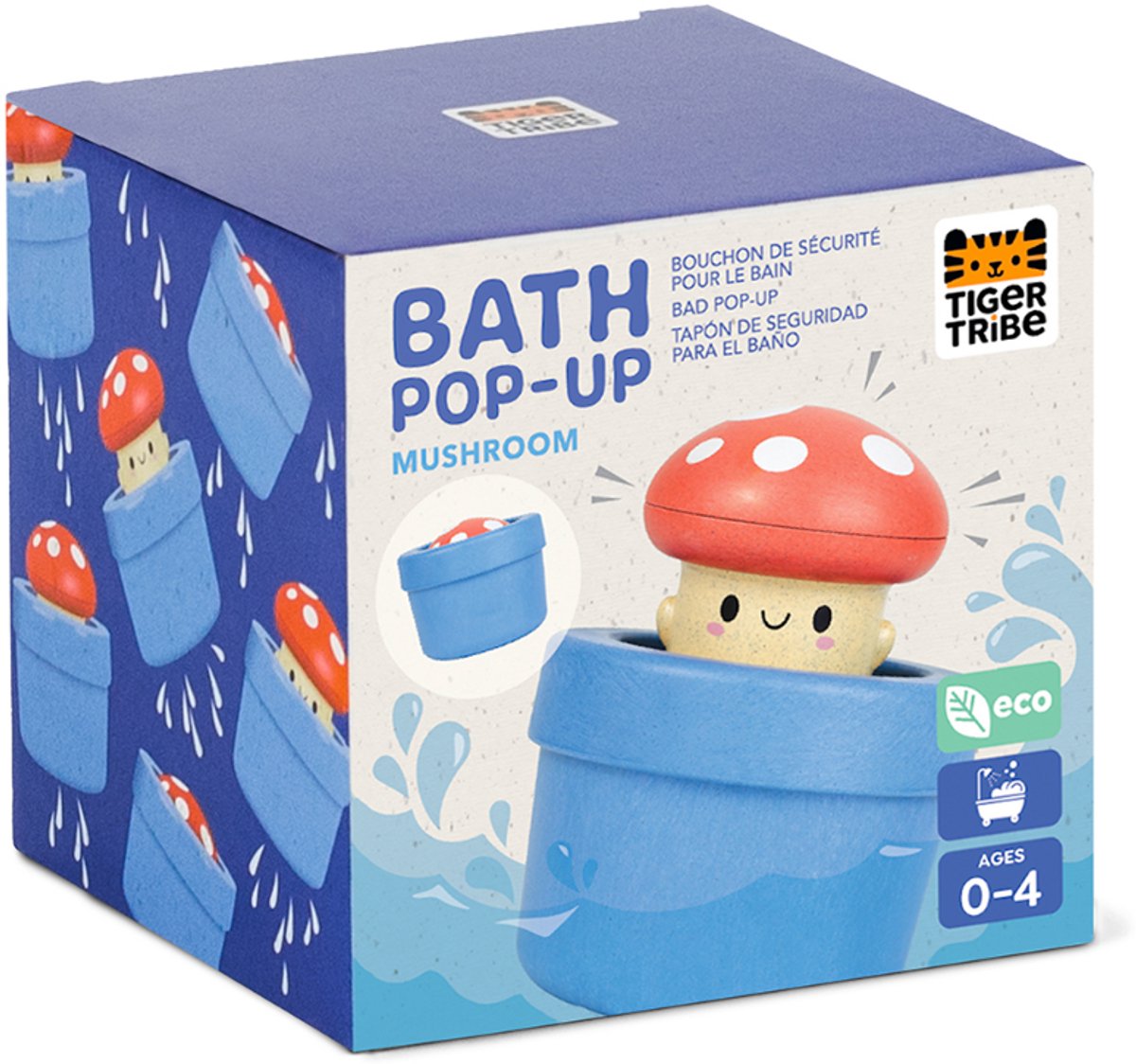 Tiger Tribe badspeelgoed paddenstoel - pop-up badplezier.