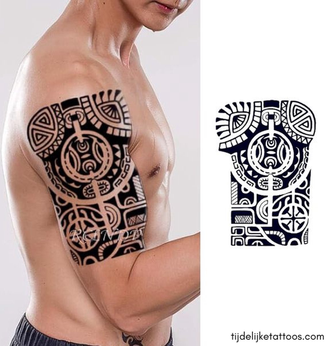 Maori tattoo - Ta Moko tatoos - tijdelijke tatoeages - neptattoo volwassenen – plak tattoos – temporary tattoo