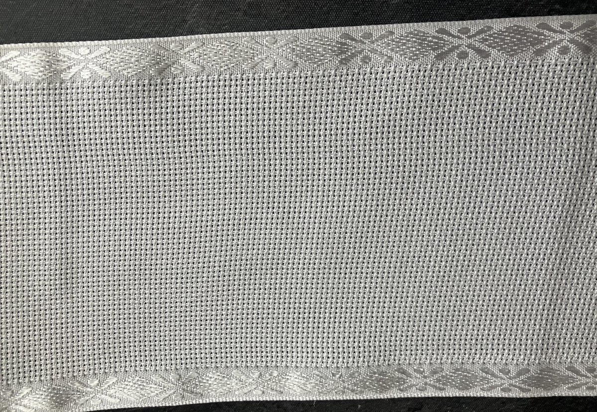 Aida borduurband wit 12 cm met sierrand 1 meter