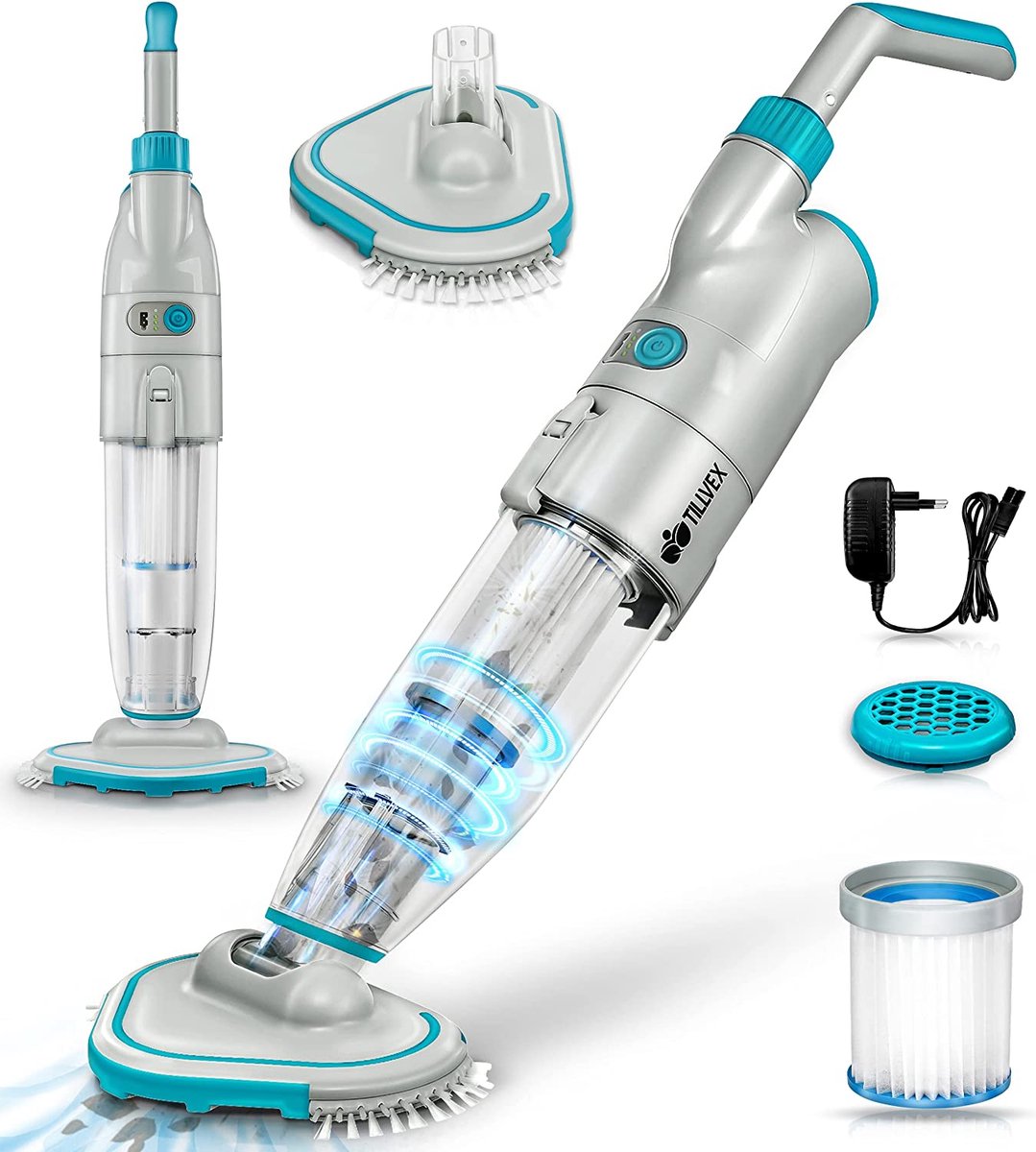 Tillvex Zwembad Stofzuiger - Zwembad onderhoud - Bodemzuiger tot 25 m³