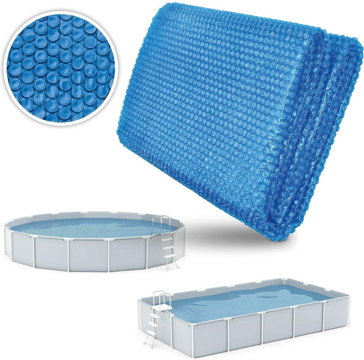  - zwembad zeil- rechthoek 600x400cm- afdekzeil -solar afdekhoes- zonnezeil- zonneverwarming - zwembadverwarming -verwarmingszeil