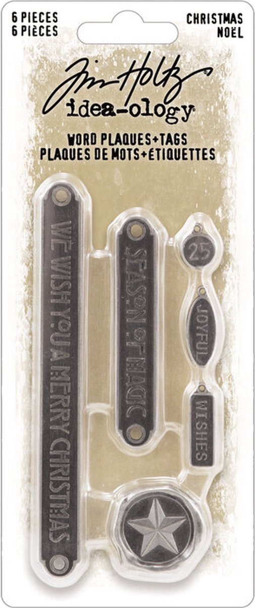 Idea-ology Tim Holtz - Word Plaques + Tags / Christmas 2023 (TH94352)