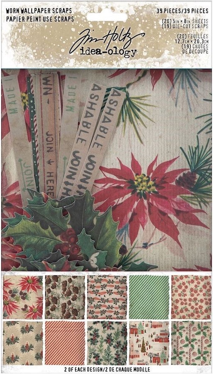 Idea-ology Tim Holtz Christmas Worn Wallpaper (TH94182)