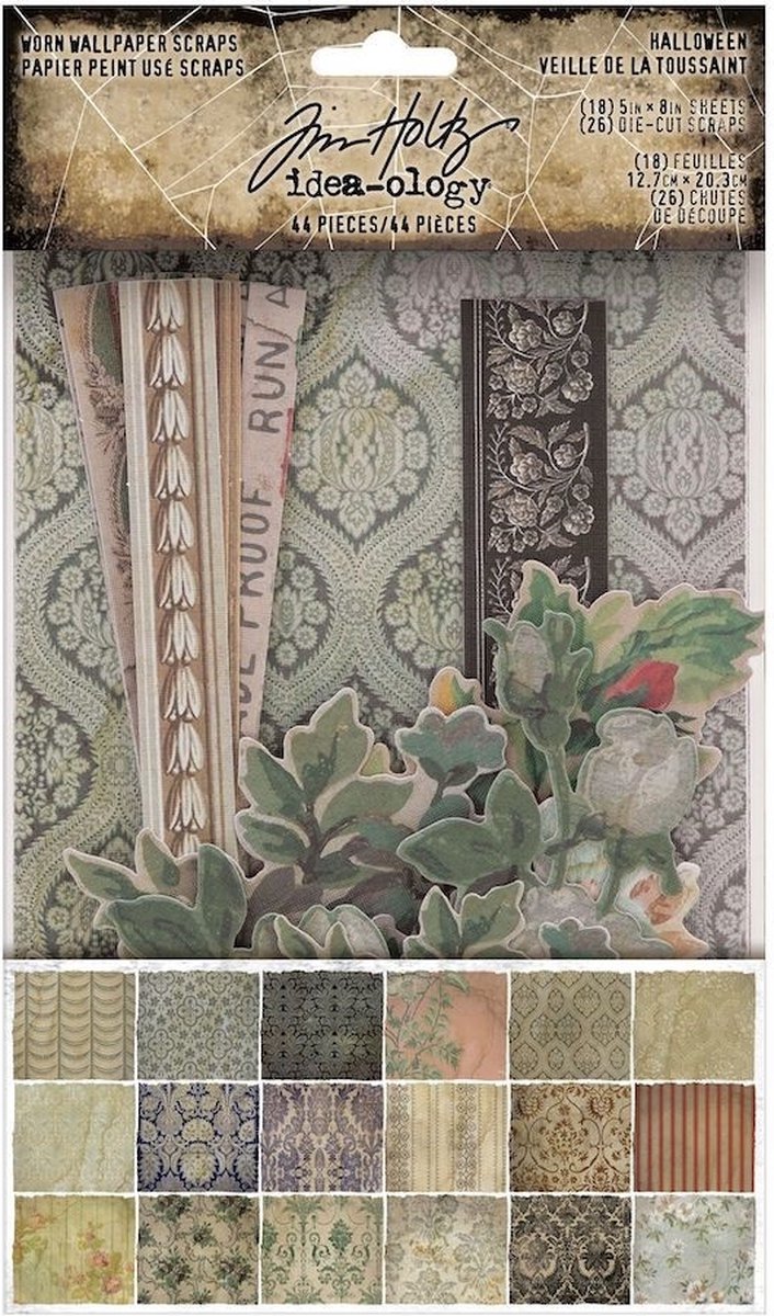 Idea-ology Tim Holtz Halloween Worn Wallpaper Scraps (TH94147)