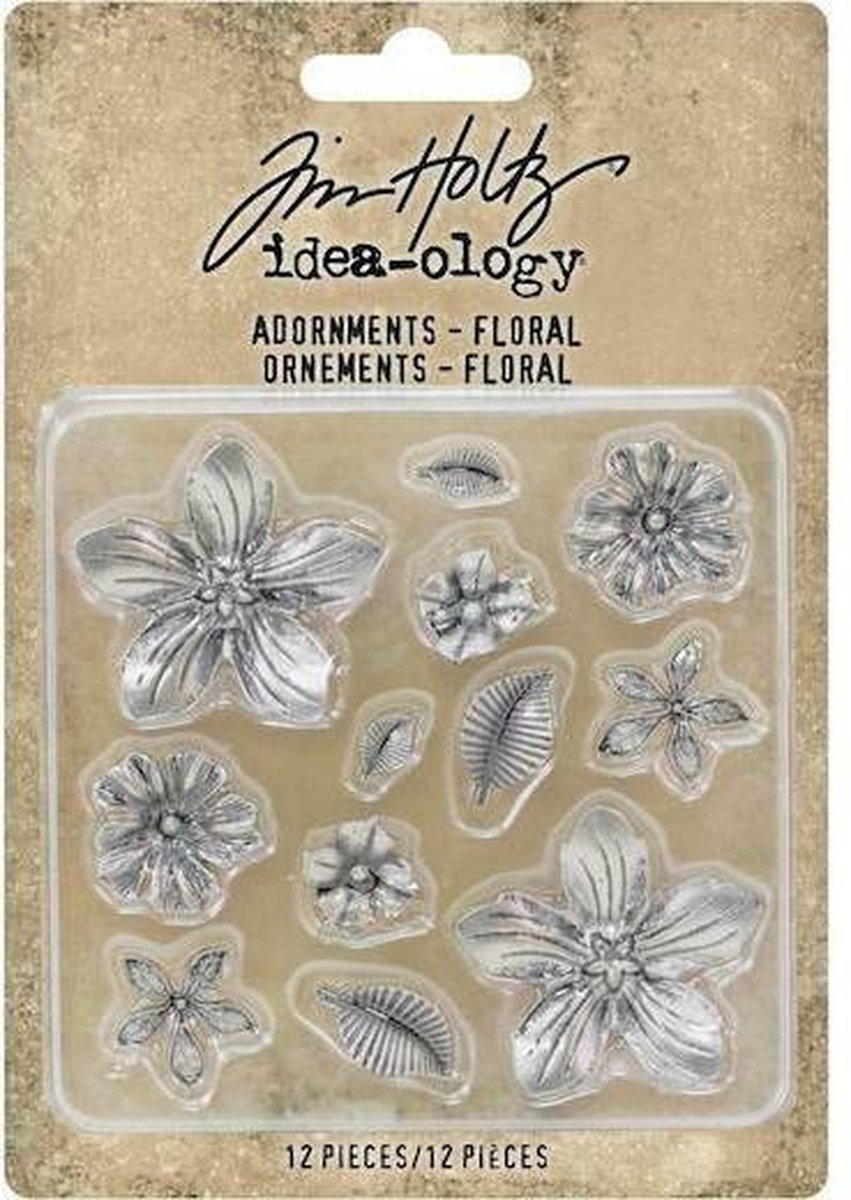 Tim Holtz Idea-ology  Adornments Floral (12pcs) (TH93789)