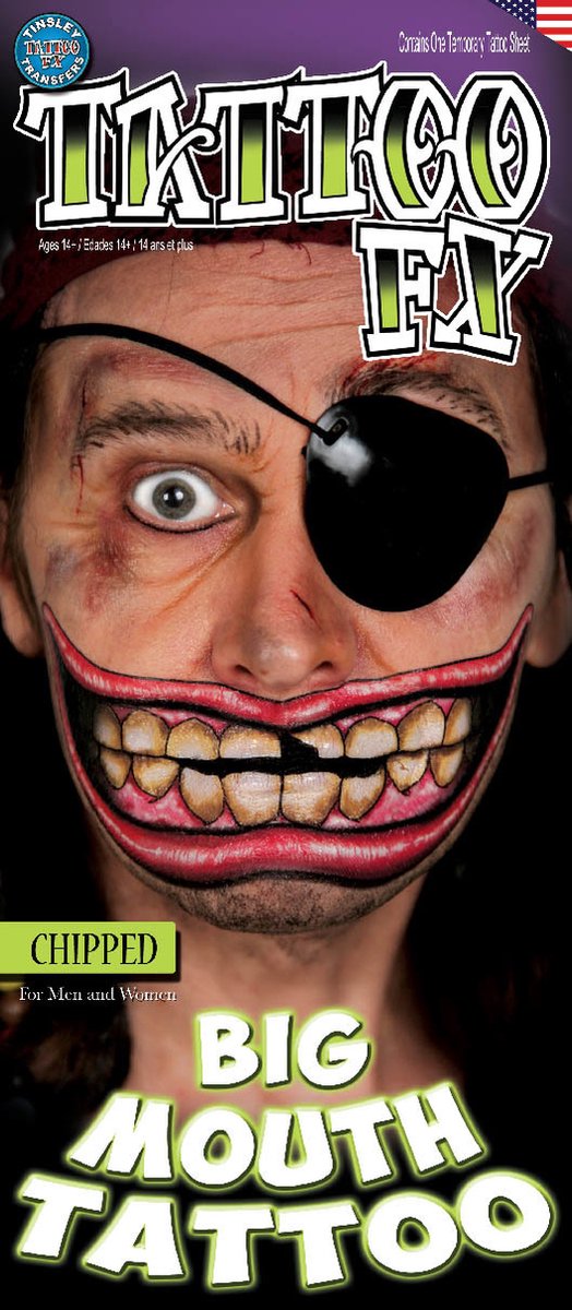 Tinsley Big Mouth Tattoo - Chipped