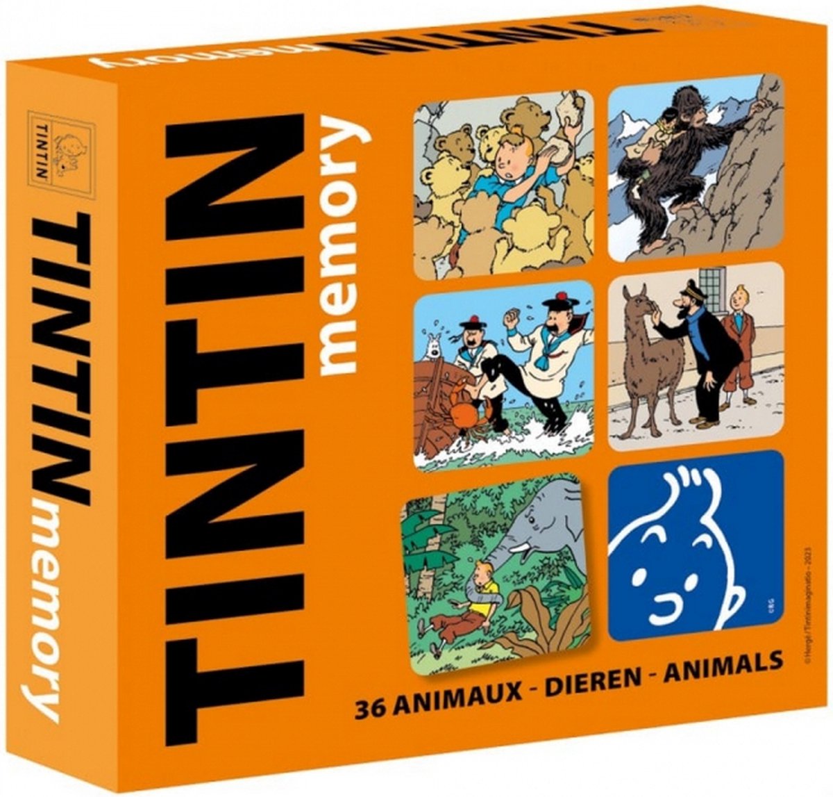 Kuifje - Tintin - Kaartje keer / Memory - 36 dieren - Tintinimaginatio