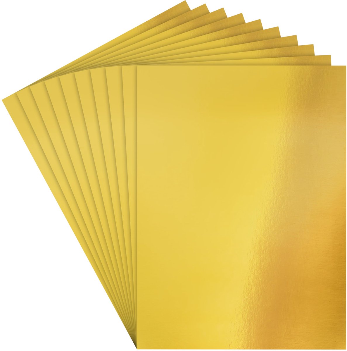 Belle Vous Glanzend Gouden Papieren Vellen (50 Pak) – 28 x 21 cm, 120gsm Premium Karton – Sprankelend Hobby Papier Vellen voor Scrapbooken, DIY Projecten, Huwelijk/Feest/Decoratie en Kaartmaken