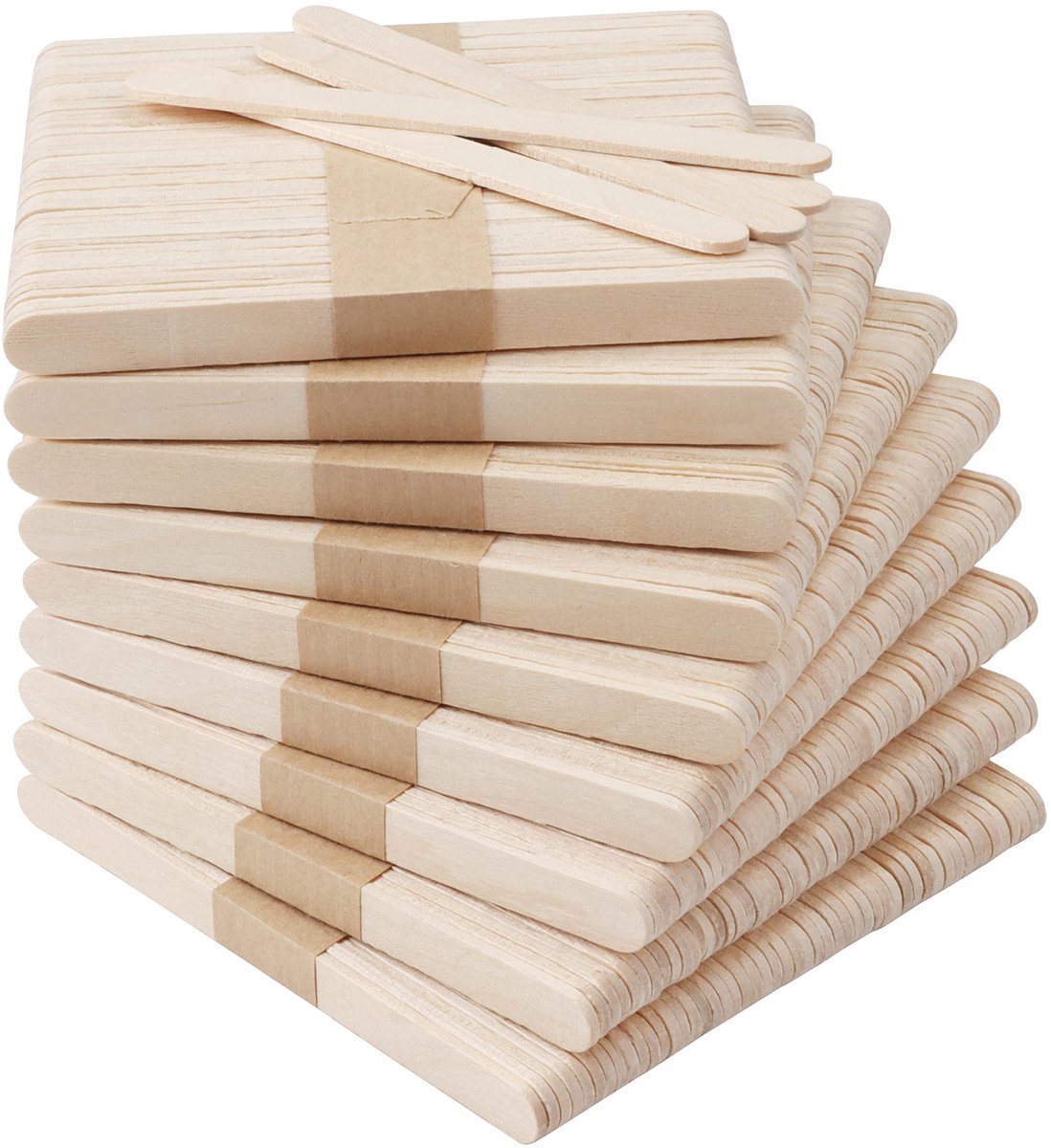 Handi Stitch Natuurlijk Houten Hobby Ijs Stokjes (1000 Pak) – L11 x B1 cm – Gladde Jumbo Houten Ijsstokjes – Voor Kunst Projecten, Kinderen DIY & Tuin Planten Stokjes