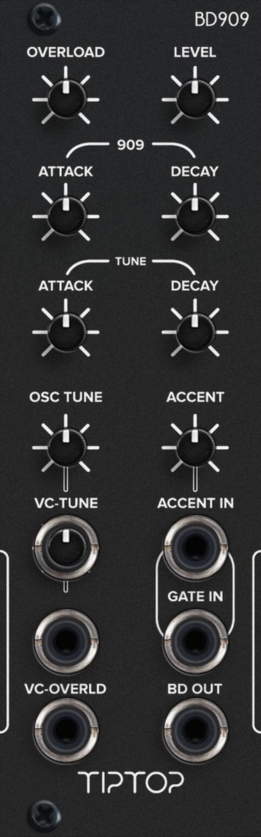 Tiptop Audio BD909 Black - Drum modular synthesizer