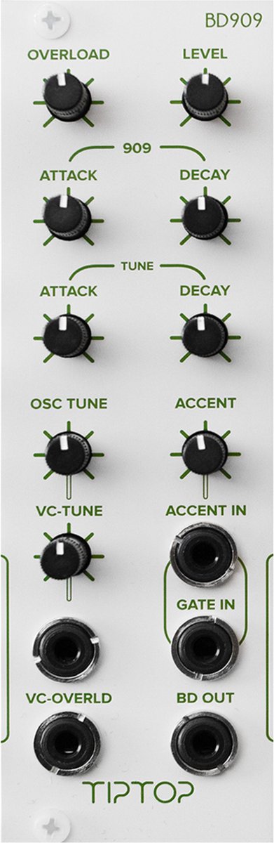 Tiptop Audio BD909 White - Drum modular synthesizer