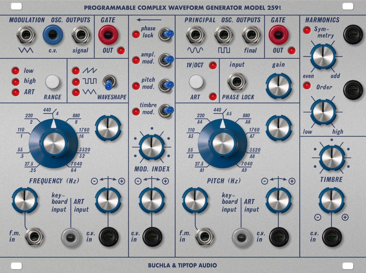 Tiptop Audio Model 259t Programmable Complex Waveform Generator - Oscillator modular synthesizer