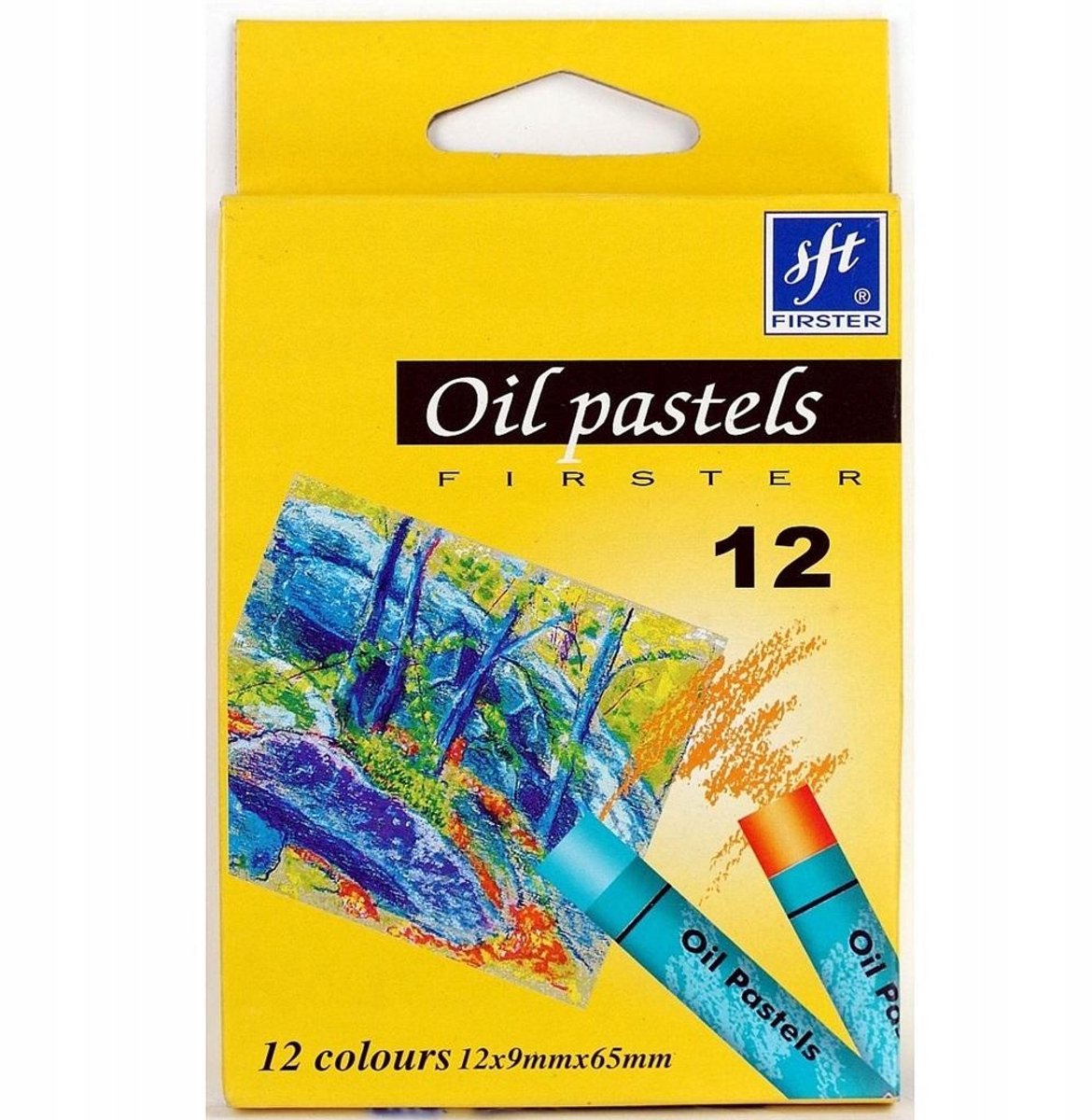 Ronde oliepastels voor kinderen 12 kleuren