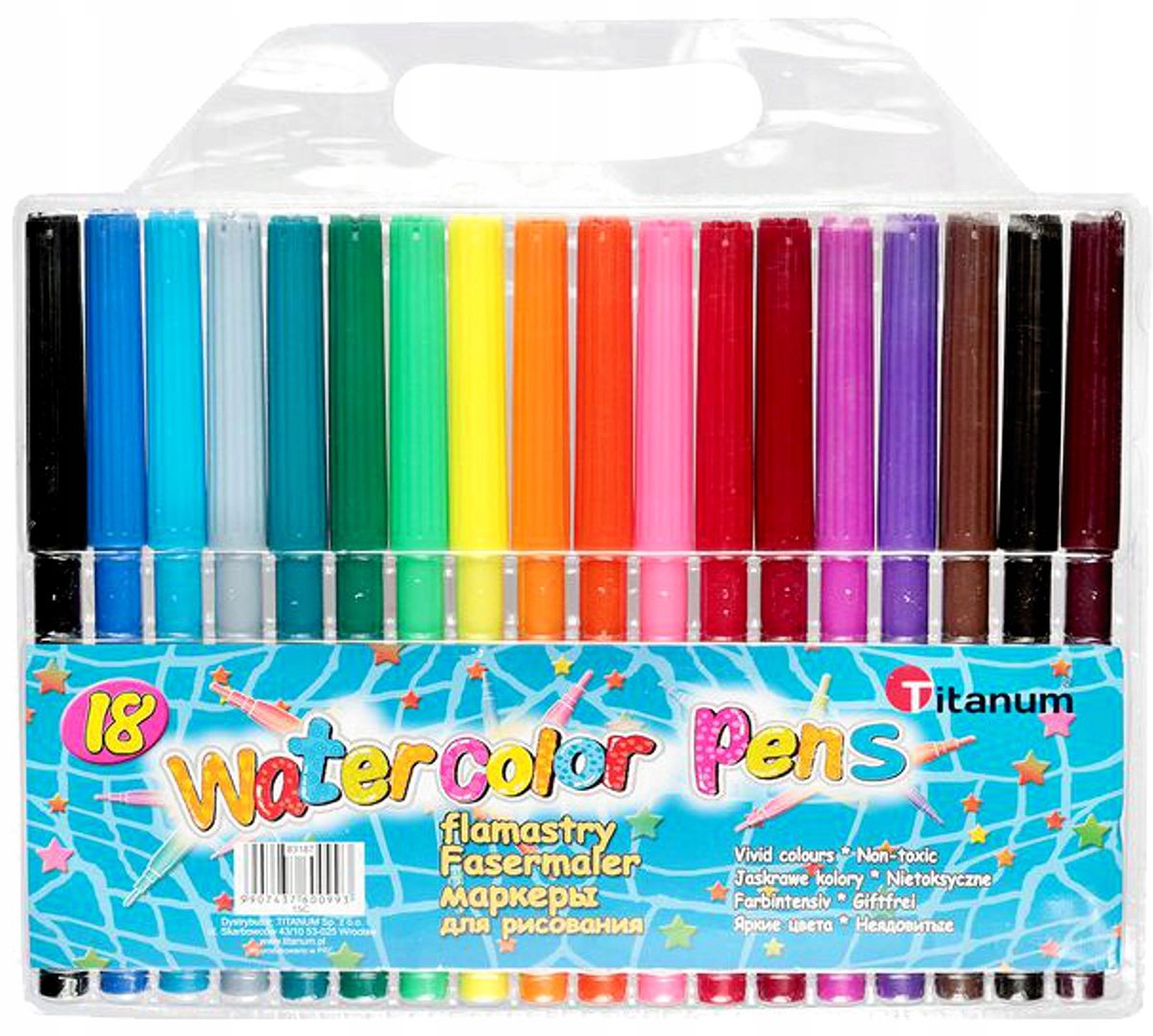 Titanium potloodset - 18 levendige kleuren