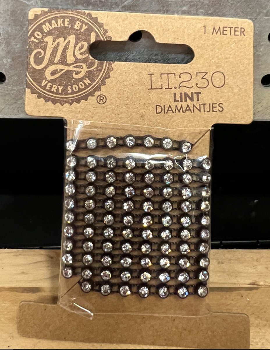 Decoratielint Diamant - 1 Meter - Diamantjes - Lint - Ribbon