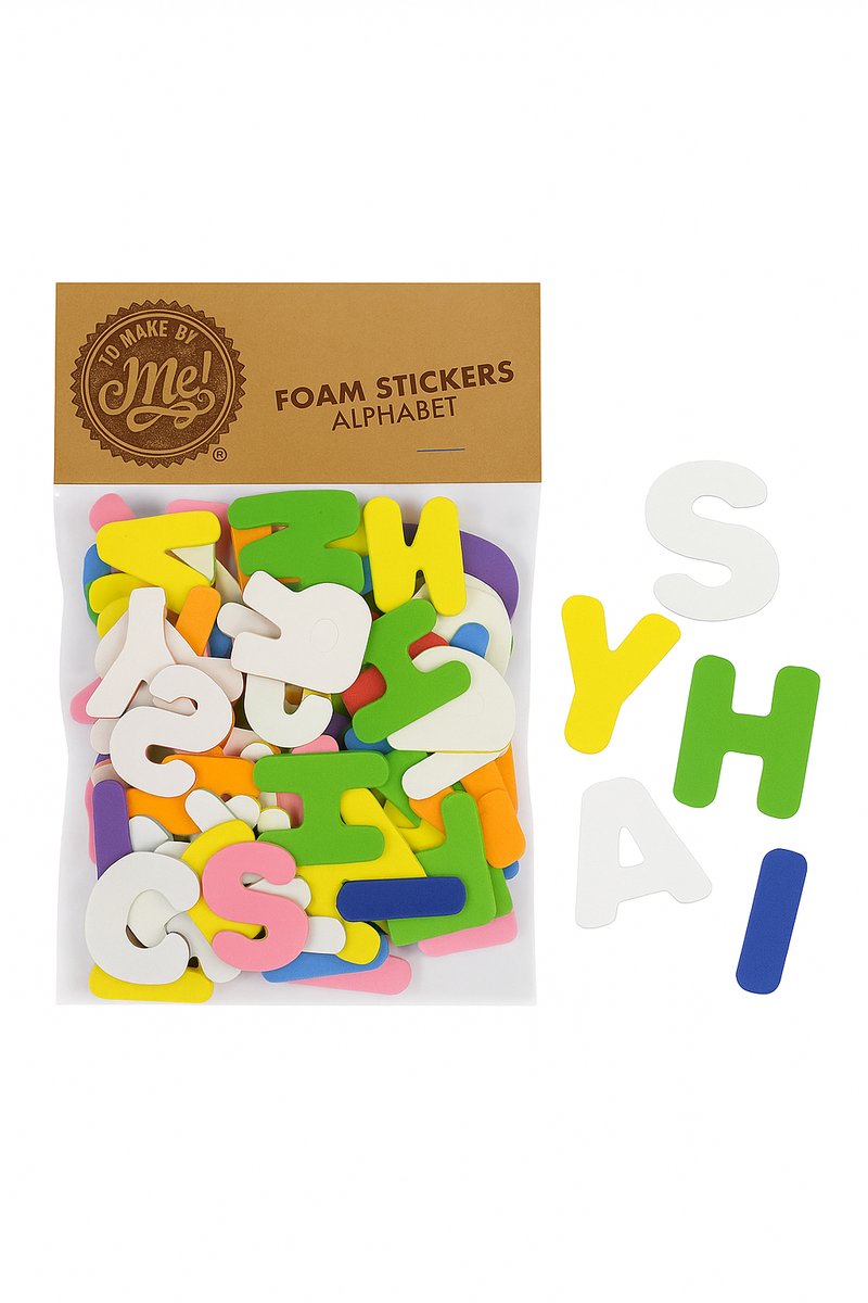 Foamletters Alfabet - Foam - Letters - Stickers - 85 stuks - Multicolour - Plakletters - Ongeveer 4 cm