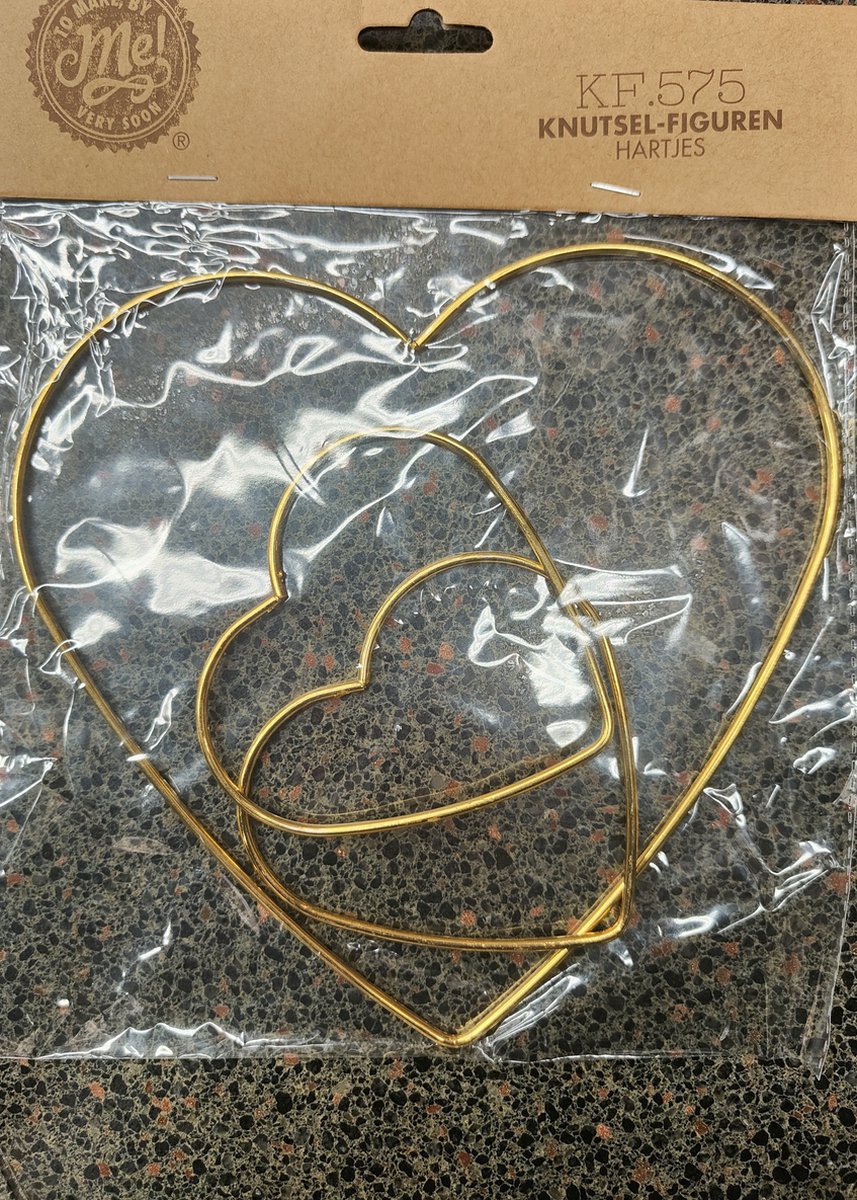 Metalen hartjes - knutselfiguren - 3 stuks - goudkleurig - knutselharten - decoratie harten - ophang harten - versier harten