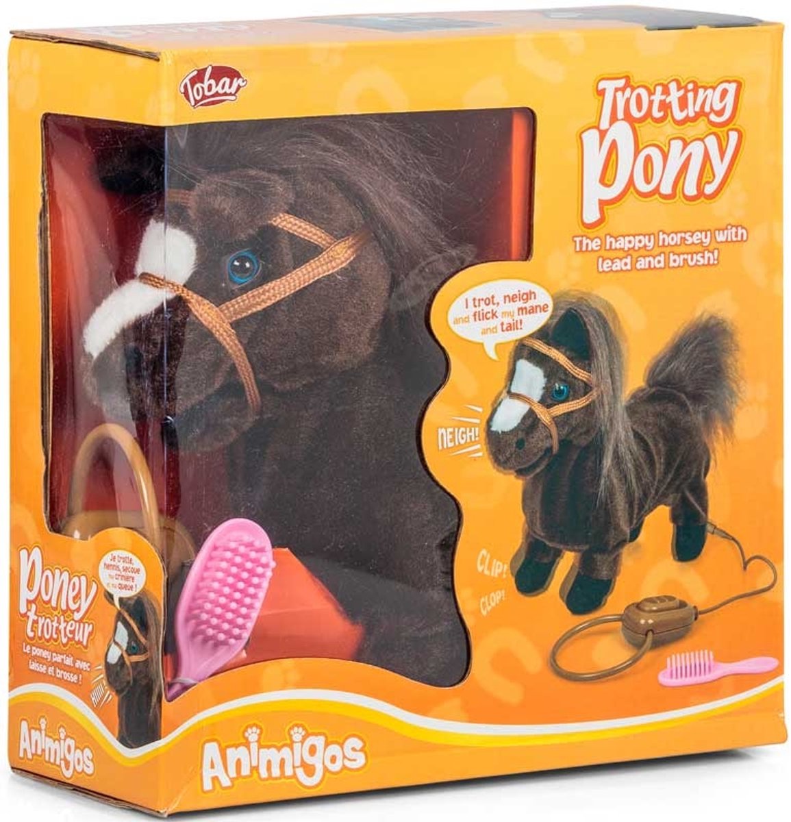 Tobar speelgoed paard Animigos Trotting Pony multicolor 26 cm.