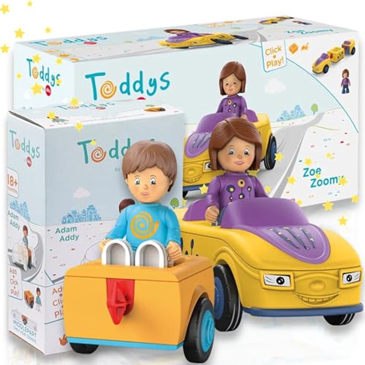 Toddys speelgoedfiguren display box - 20 stuks - educatief en creatief.