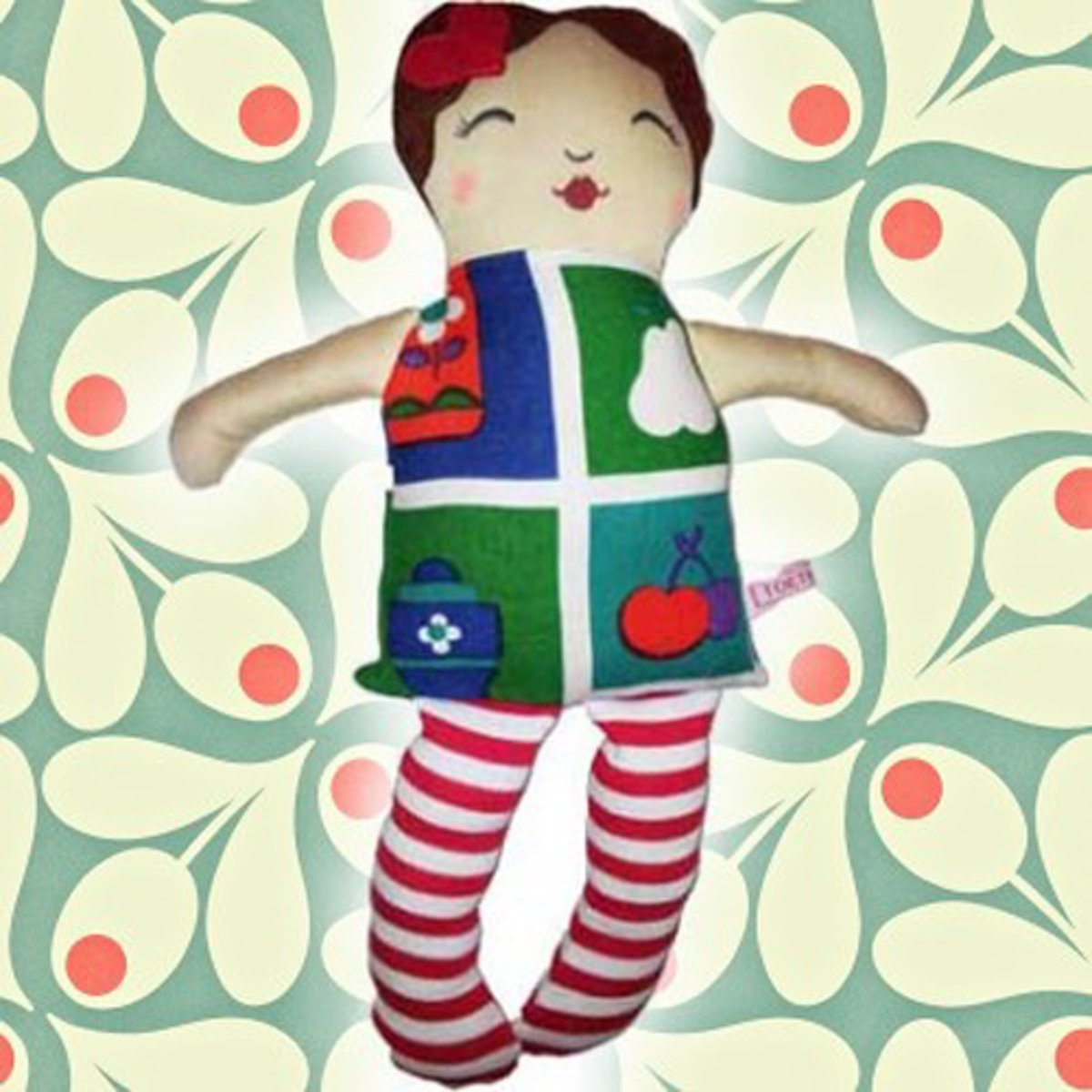   Handgemaakte Stoffen Pop Clara, knuffel, poppen, lappenpop, baby