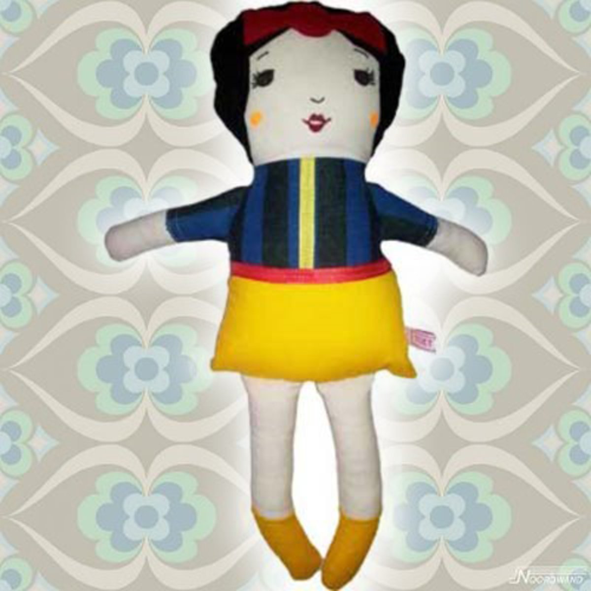   Handgemaakte Stoffen Pop Sneeuwwitje, knuffel, poppen, lappenpop, baby