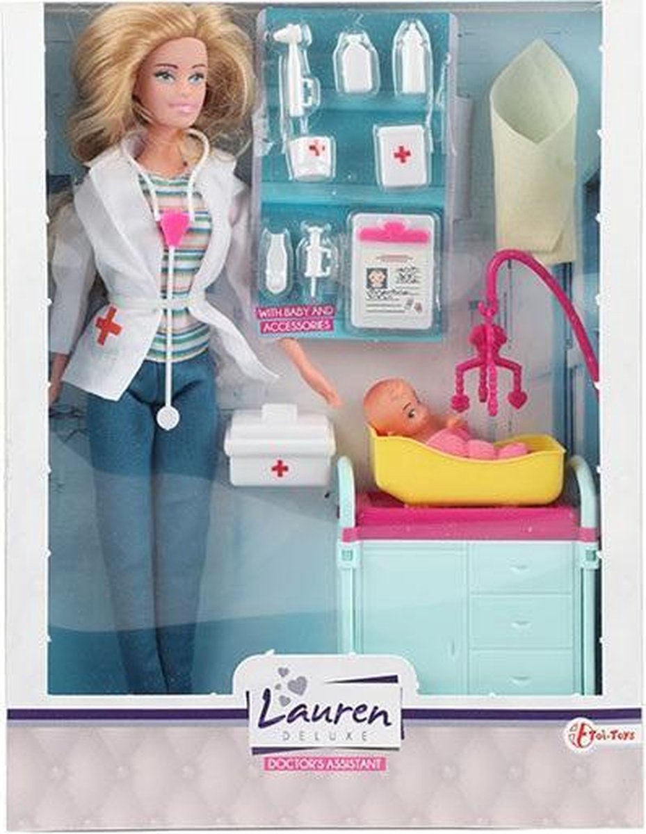 LAUREN Tienerpop dokter incl. acc en baby
