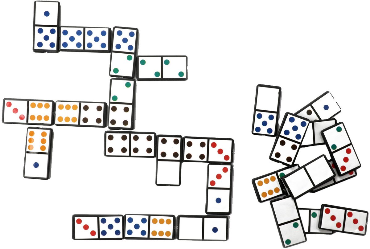 Dominospel op Cijfer of Kleur