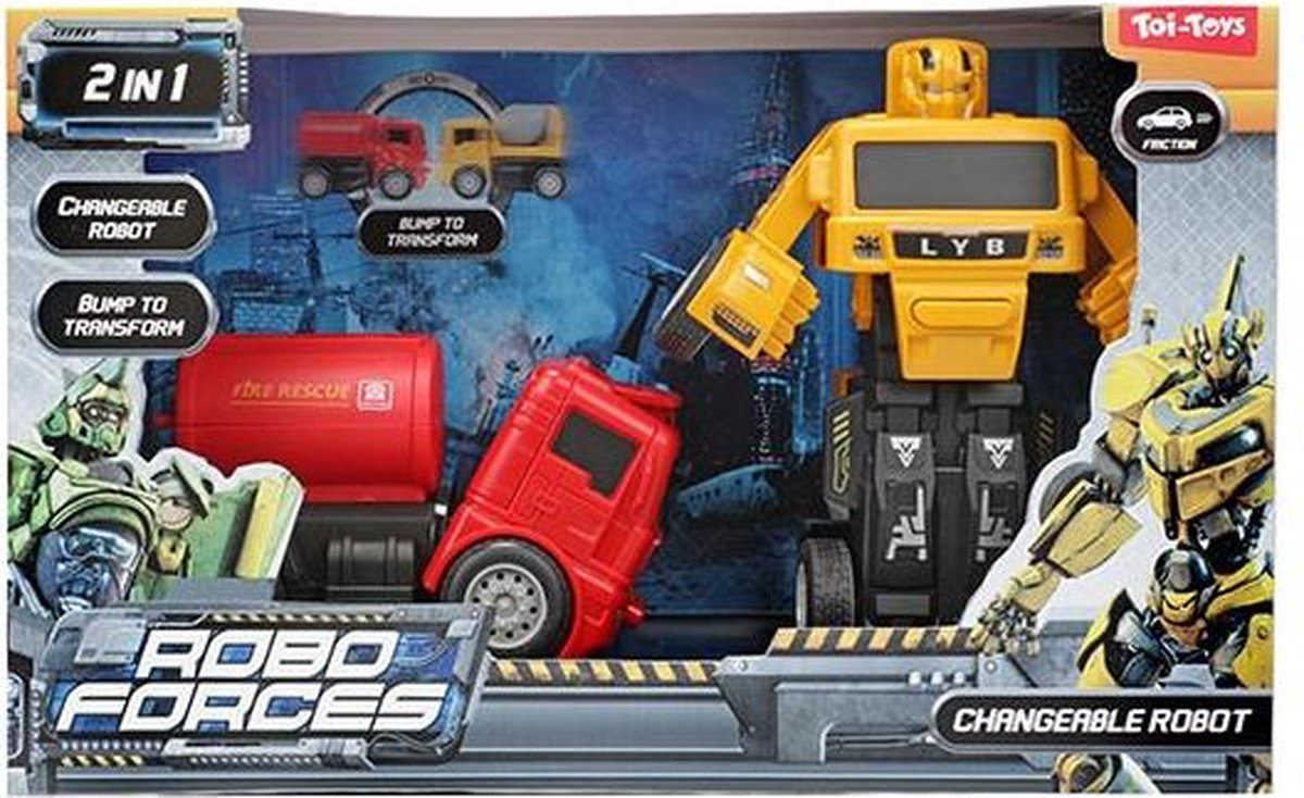 Toi Toys ROBOFORCES een klik veranderrobot met frictie