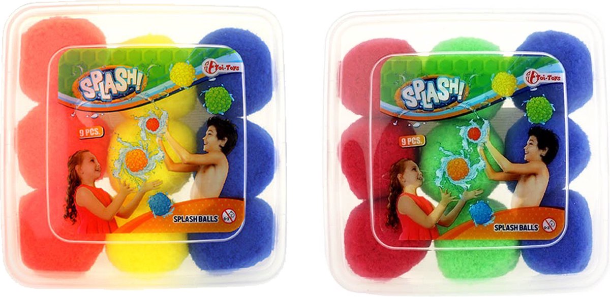 Waterspeelgoed splash ballen - 18 stuks - herbruikbare waterballonen - zomer speelgoed