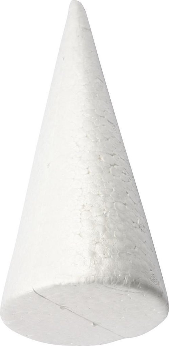 Kegels, h: 35 cm, d: 16 cm, 1 stuk, hvid