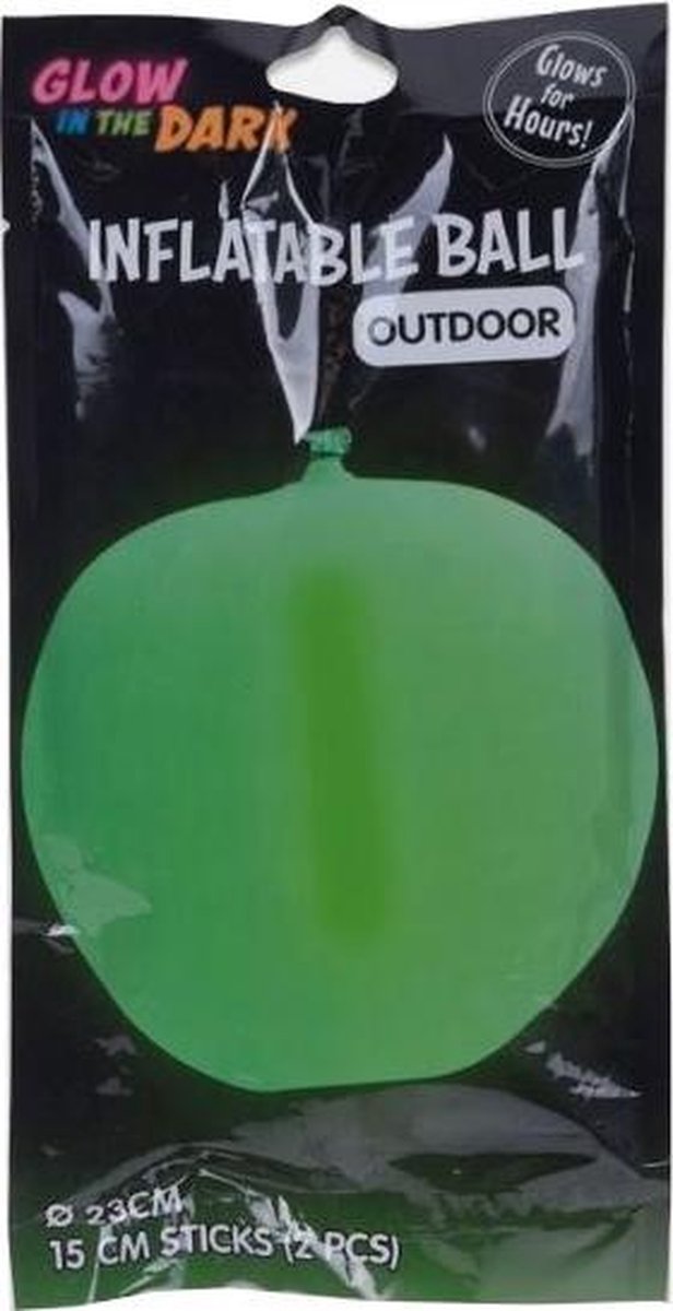 Tom Ballon Glow In The Dark 23 Cm Latex Groen 3-delig