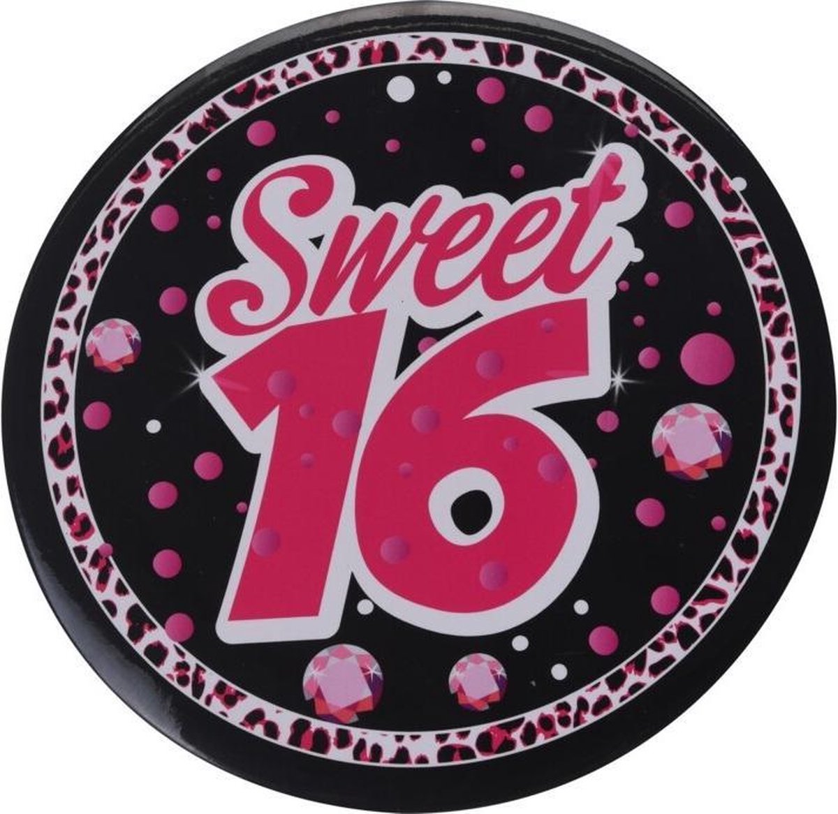 Tom Button Sweet Sixteen 15 Cm Roze/zwart